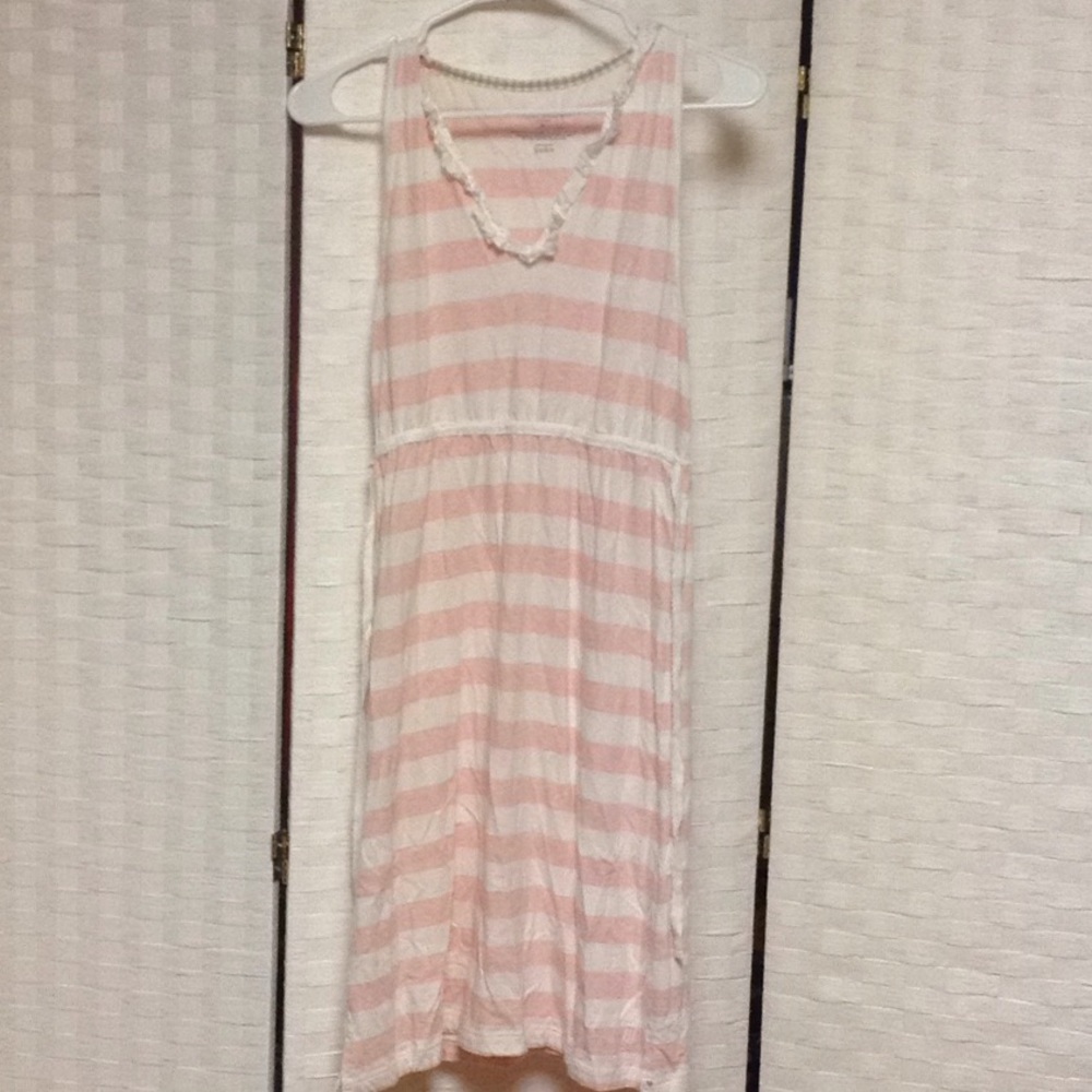 Pale pink striped dress